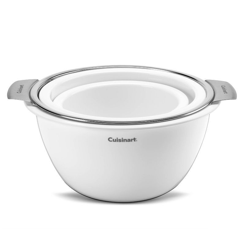 slide 2 of 10, Cuisinart 4pc Nesting Mixing Bowl and Colander Set, 4 ct