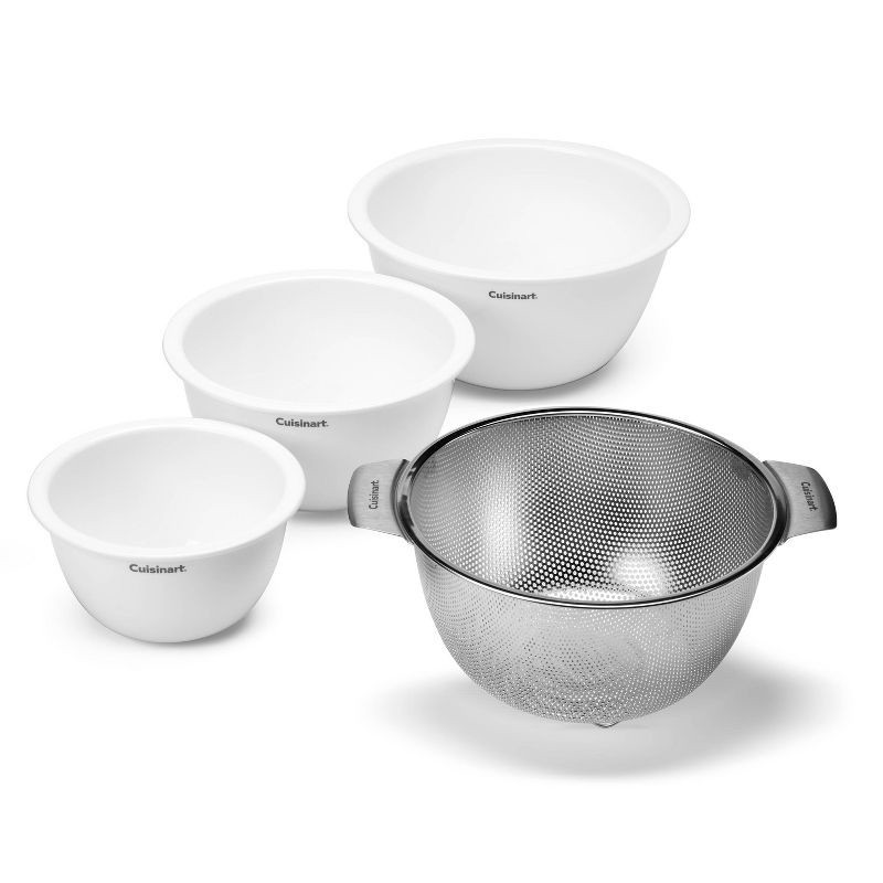 slide 1 of 10, Cuisinart 4pc Nesting Mixing Bowl and Colander Set, 4 ct