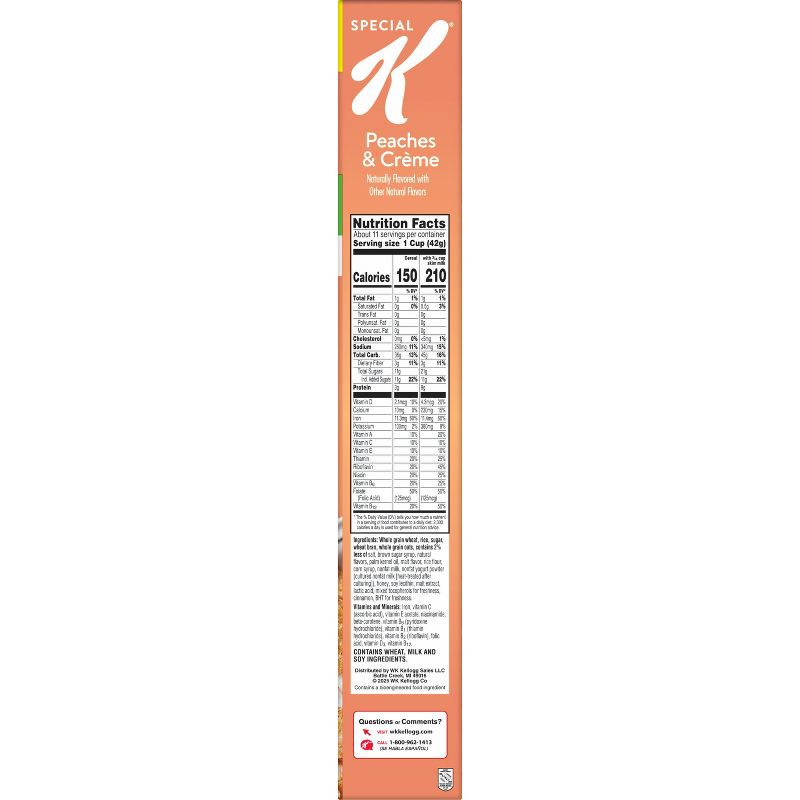 slide 9 of 11, Kellogg's Special K Peaches and Cream Breakfast Cereal - 16.6oz, 16.6 oz