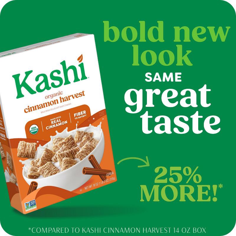 slide 2 of 13, Kashi Organic Cinnamon Harvest Breakfast Cereal - 18oz, 18 oz