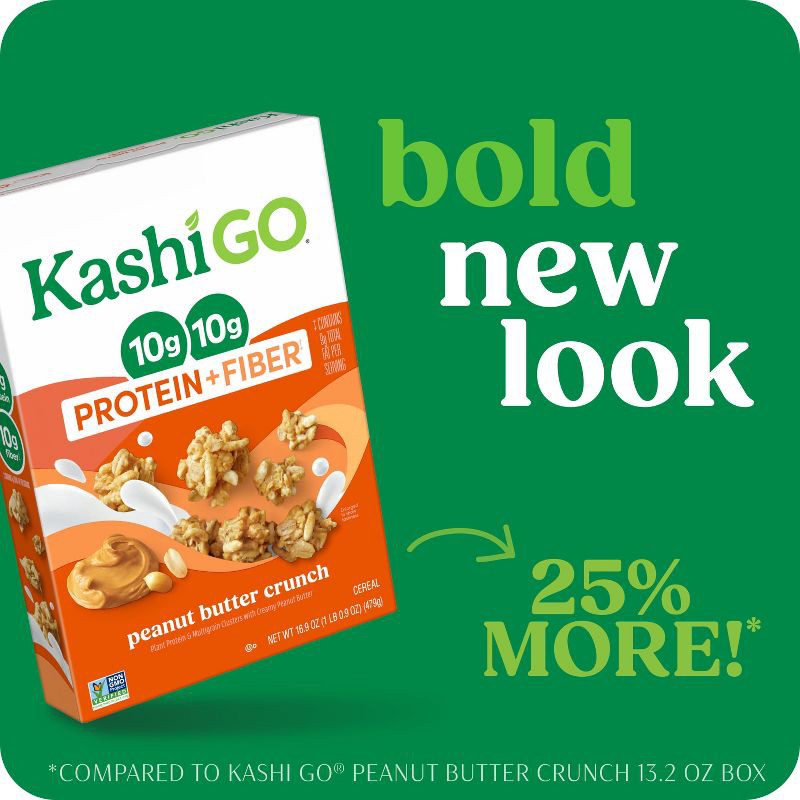 slide 3 of 13, Kashi Go Peanut Butter Crunch Breakfast Cereal - 16.9oz, 16.9 oz