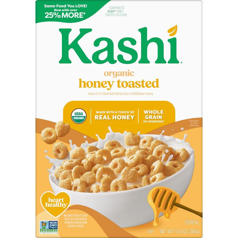 slide 8 of 13, Kashi Organic Honey Toasted Oat Breakfast Cereal - 13.6oz, 13.6 oz