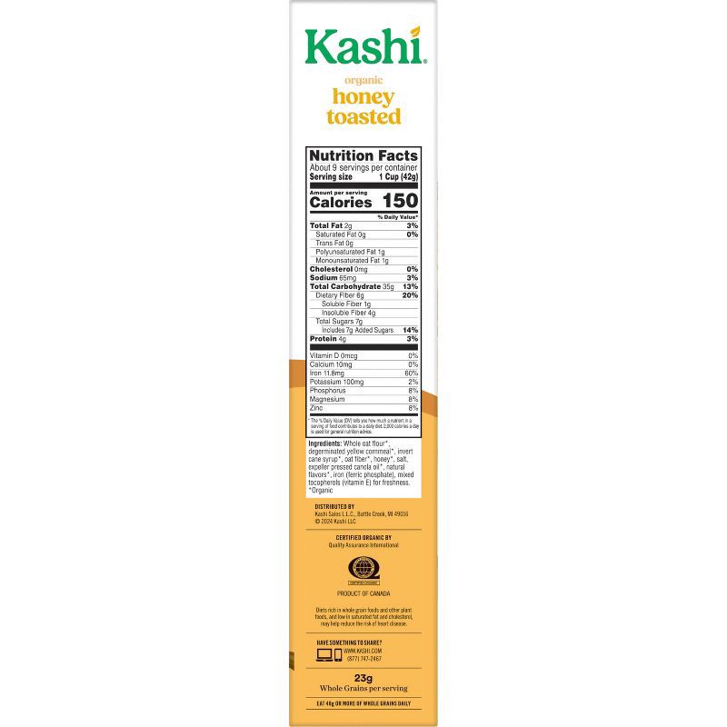 slide 11 of 13, Kashi Organic Honey Toasted Oat Breakfast Cereal - 13.6oz, 13.6 oz