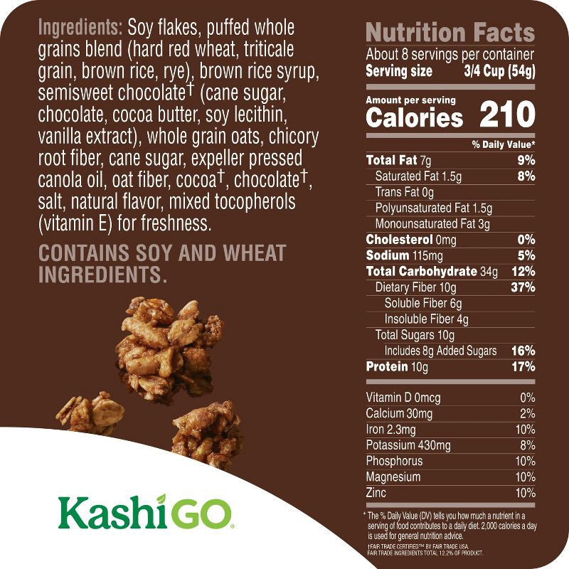 slide 7 of 13, Kashi Go Chocolate Crunch Breakfast Cereal - 16oz, 16 oz