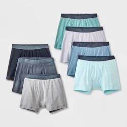 Boys' 7pk Boxer Briefs - Cat & Jack™ Heather Blue/Gray M