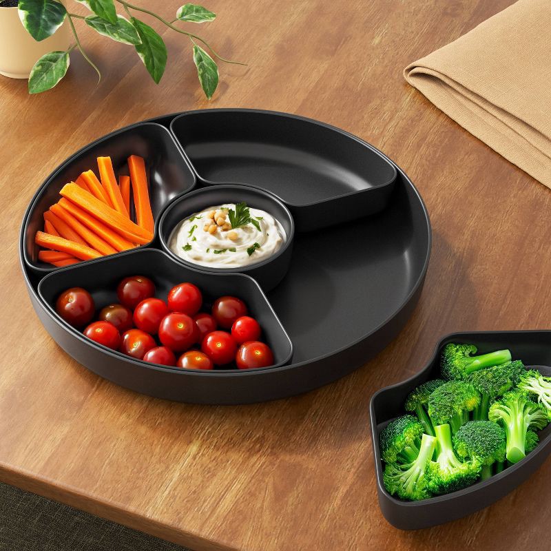 slide 2 of 3, 6pc Recycled Serving Set Black - Room Essentials™, 6 ct