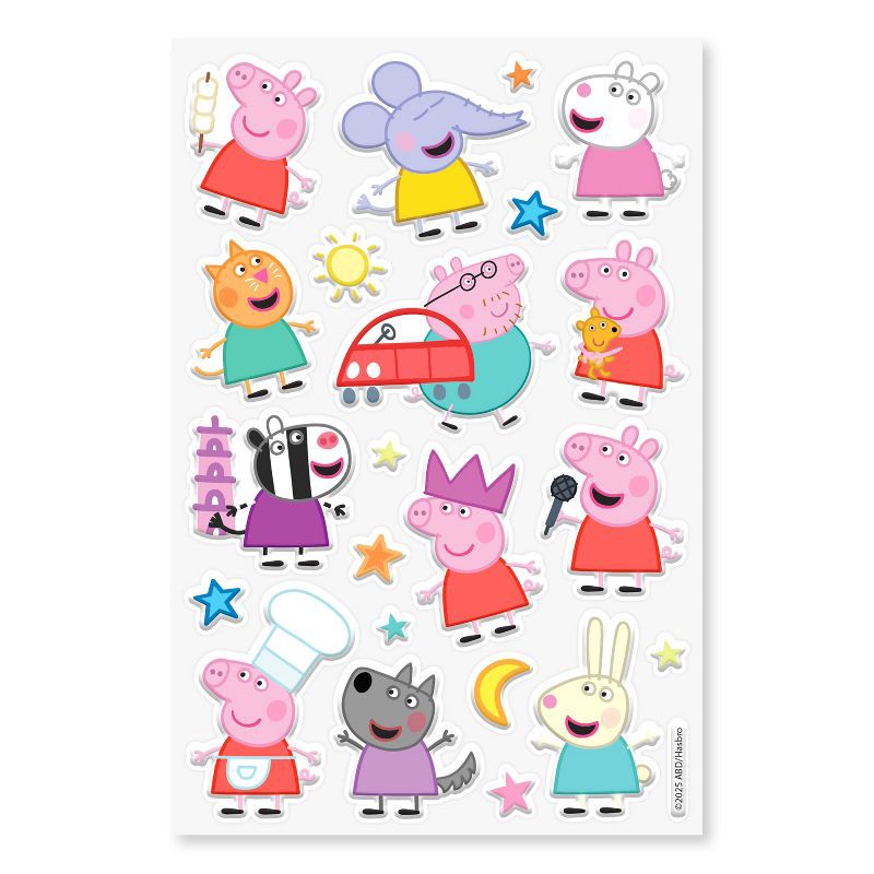 slide 2 of 3, Peppa Pig 22ct 1 Sheet 3D Puffy Stickers For Kids' Peppa and Friends, 22 ct, 1 sheet