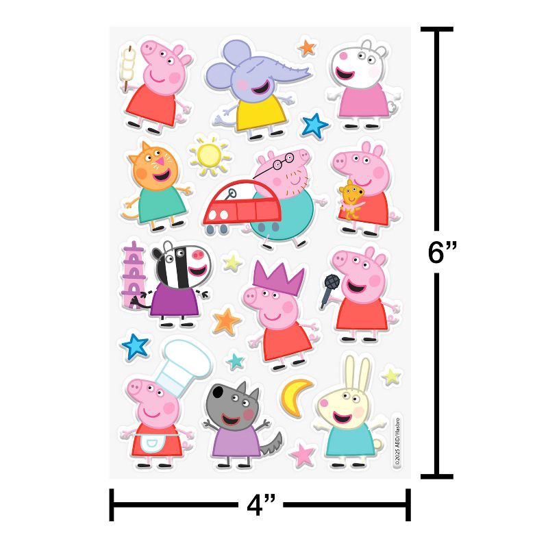 slide 3 of 3, Peppa Pig 22ct 1 Sheet 3D Puffy Stickers For Kids' Peppa and Friends, 22 ct, 1 sheet