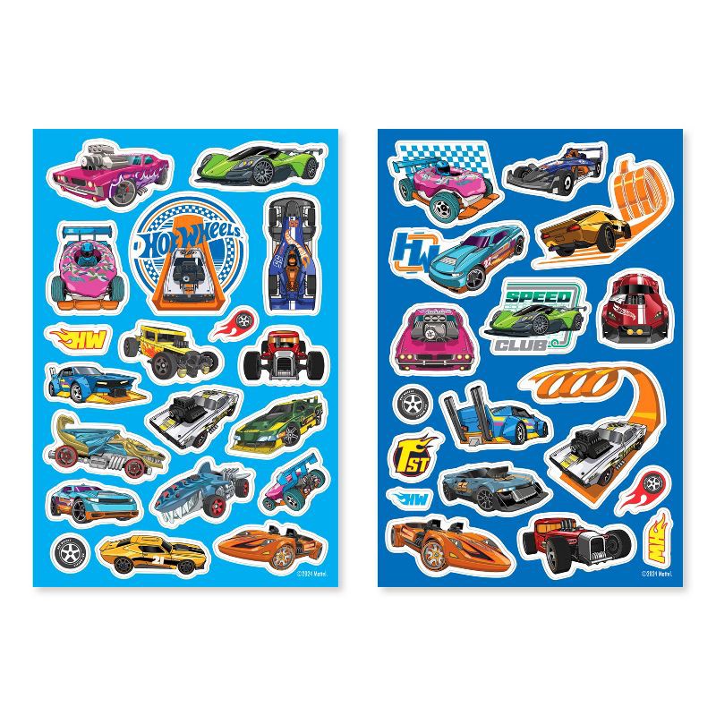 slide 2 of 4, Hot Wheels 108ct 8 Sheets Stickers For Kids' Race Cars, 108 ct, 8 sheets