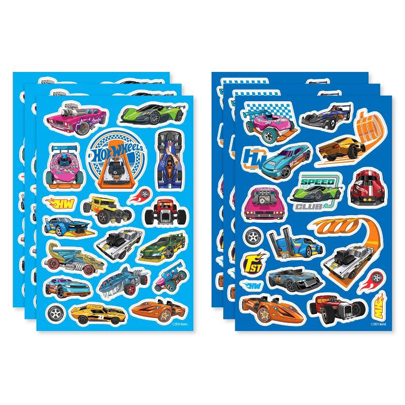 slide 3 of 4, Hot Wheels 108ct 8 Sheets Stickers For Kids' Race Cars, 108 ct, 8 sheets