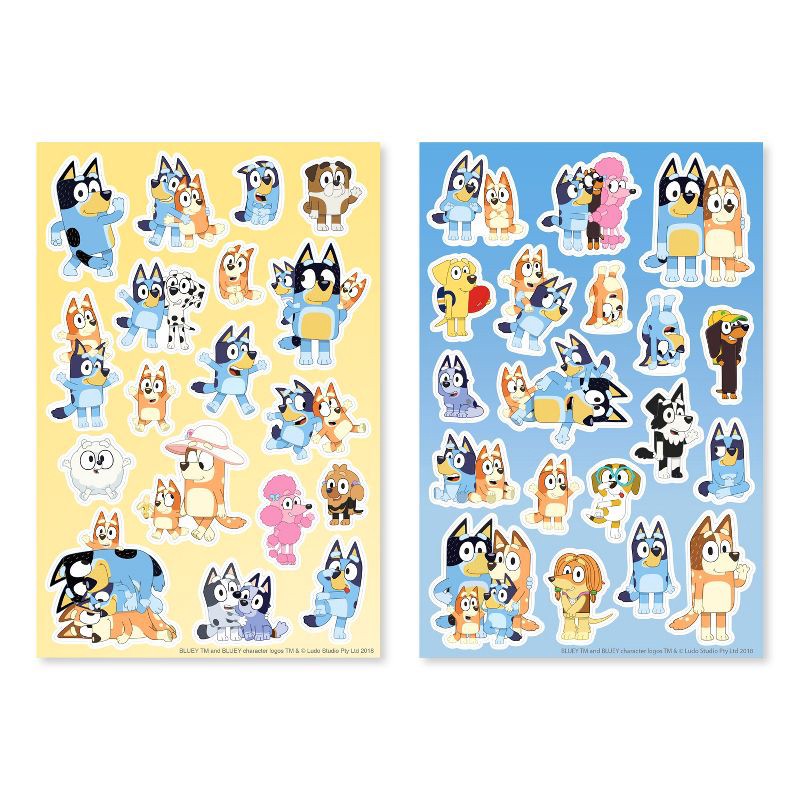 slide 2 of 4, Bluey 111ct 6 Sheets Stickers For Kids' Bluey Characters, 111 ct, 6 sheets