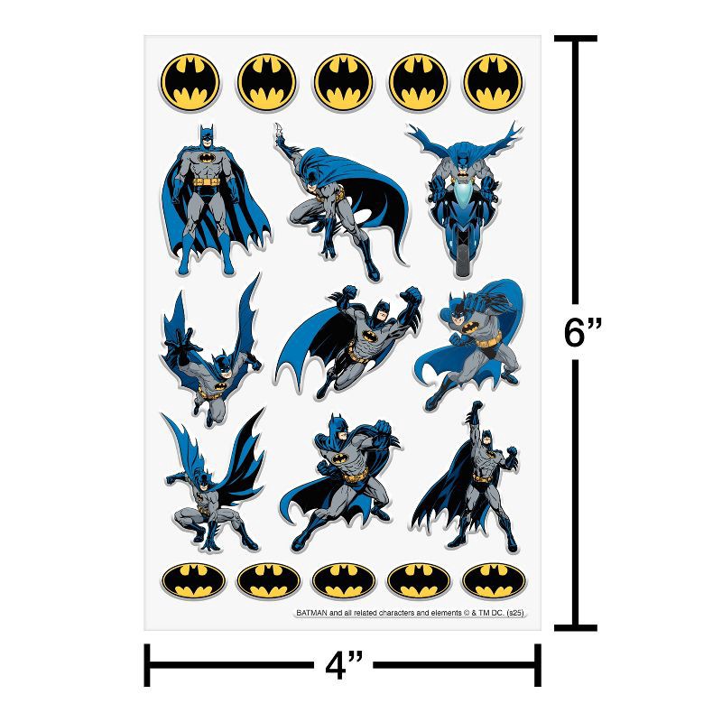 slide 3 of 3, DC Comics 19ct 1 Sheet Batman 3D Puffy Stickers For Kids' Dark Knight, 19 ct, 1 sheet