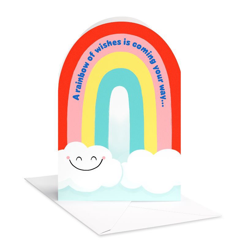 slide 1 of 3, American Greetings Kids' 'Rainbow of Wishes' Birthday Card, 1 ct
