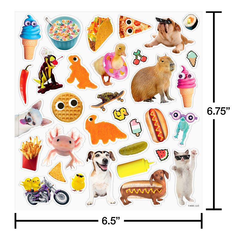 slide 4 of 4, American Greetings 370ct 10 Sheets Sticker Book For Kids' Silly Summer, 370 ct, 10 sheets