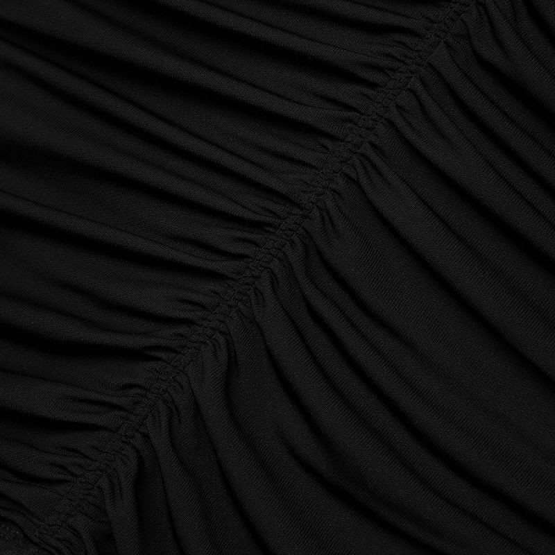 slide 5 of 5, Women's Mesh Ruched Tank Top - A New Day™ Black XL: Recycled Polyester, Spandex, Lightweight Knit, V Neck, Pullover Style, 1 ct