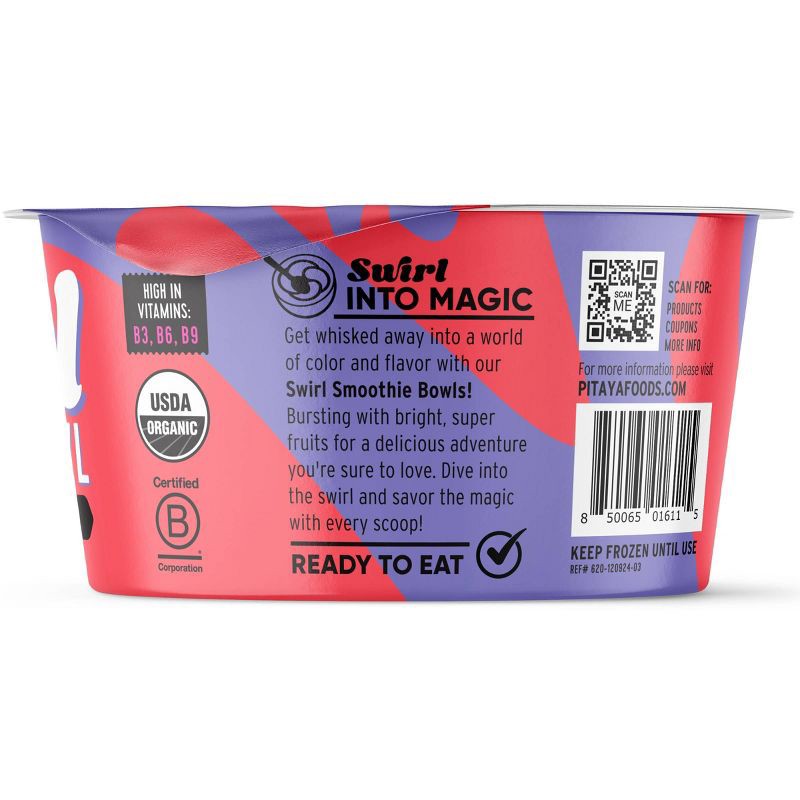 slide 4 of 9, Pitaya Foods Frozen Organic Acai & Strawberry Swirl Smoothie Bowl - 8 fl oz, 8 fl oz