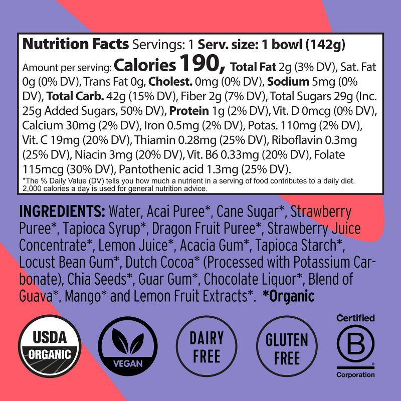 slide 8 of 9, Pitaya Foods Frozen Organic Acai & Strawberry Swirl Smoothie Bowl - 8 fl oz, 8 fl oz