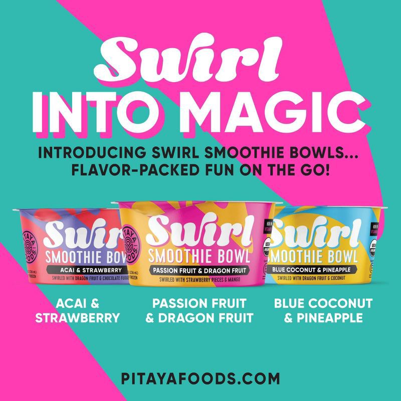 slide 9 of 9, Pitaya Foods Frozen Organic Acai & Strawberry Swirl Smoothie Bowl - 8 fl oz, 8 fl oz