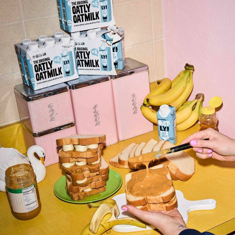 slide 7 of 10, Oatly Original Non-Dairy Oat Milk - 6pk/8 fl oz, 6 ct; 8 fl oz