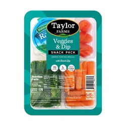 Taylor Farms Veggie & Dip Snack Tray - 7oz