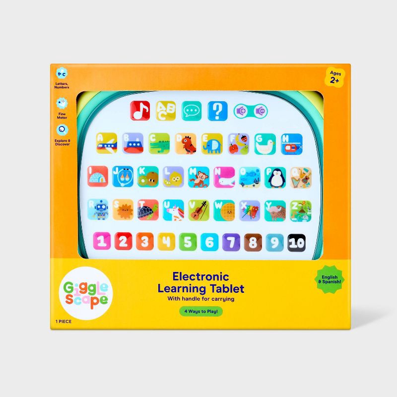 slide 2 of 3, Electronic Learning Tablet with Light Soft Handle Bilingual - Gigglescape™, 1 ct