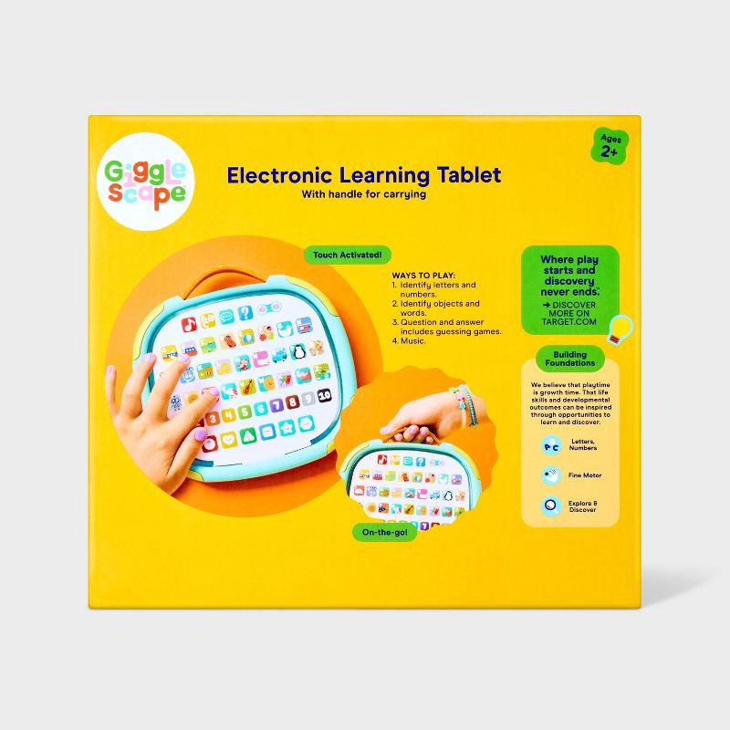 slide 3 of 3, Electronic Learning Tablet with Light Soft Handle Bilingual - Gigglescape™, 1 ct
