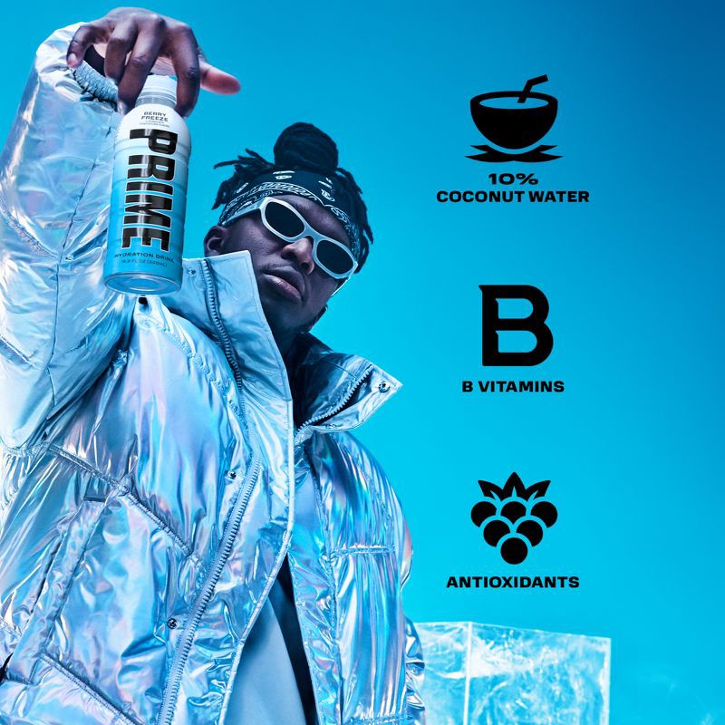 slide 4 of 8, Prime Hydration Berry Freeze Sports Drink - 16.9 fl oz Bottle, 16.9 fl oz