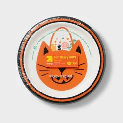 Halloween Disposable Plates - Cat - 7" - 60ct - up&up™