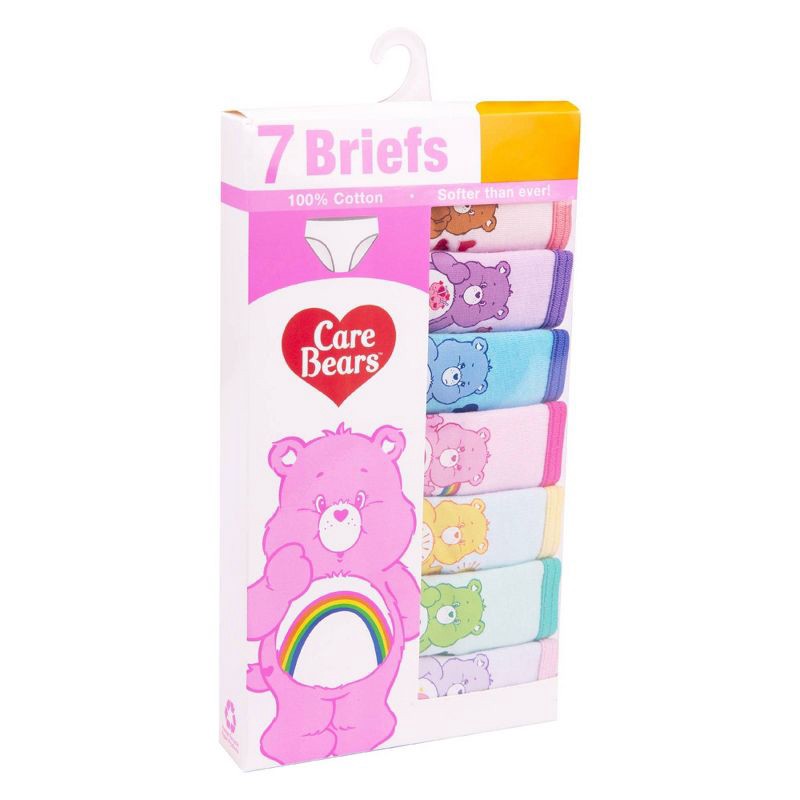 slide 3 of 4, Care Bears Girls' 7pk 100% Cotton Underwear - 4, 7 ct