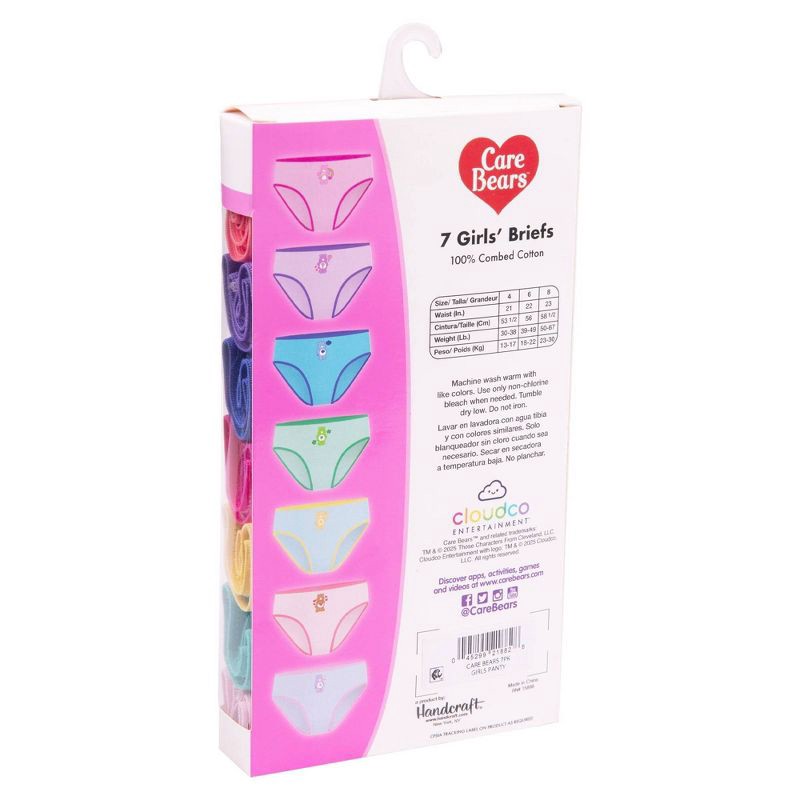 slide 4 of 4, Care Bears Girls' 7pk 100% Cotton Underwear - 8, 7 ct