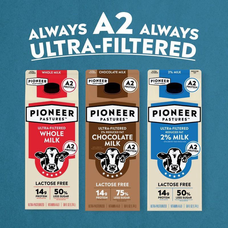 slide 9 of 9, Pioneer Pastures Lactose Free 2% A2 Milk - 59 fl oz, 59 fl oz