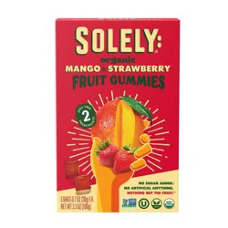 Solely Organic Mango & Strawberry Fruit Gummies - 3.5oz/5ct bags