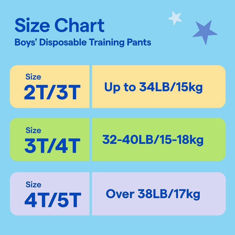 slide 6 of 7, Boys' Disposable Training Pants - 4T-5T - 70ct - up&up™, 70 ct