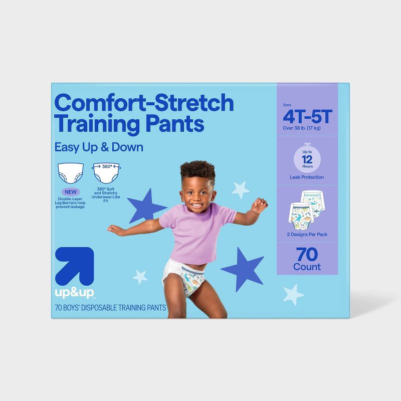 slide 1 of 7, Boys' Disposable Training Pants - 4T-5T - 70ct - up&up™, 70 ct