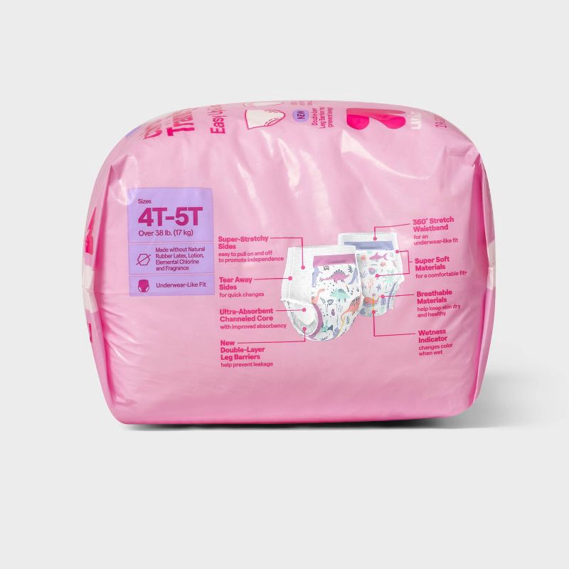 slide 4 of 7, Girls' Disposable Training Pants - 4T-5T - 19ct - up&up™, 19 ct