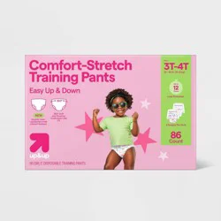 Girls' Disposable Training Pants - 3T-4T - 86ct - up&up™