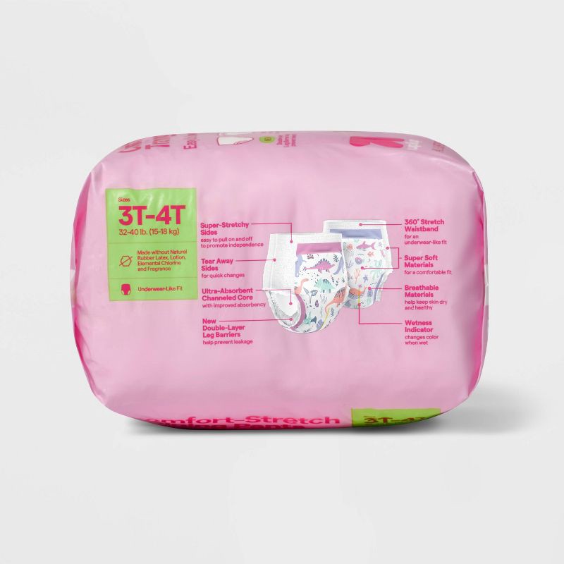 slide 4 of 7, Girls' Disposable Training Pants - 3T-4T - 24ct - up&up™, 24 ct