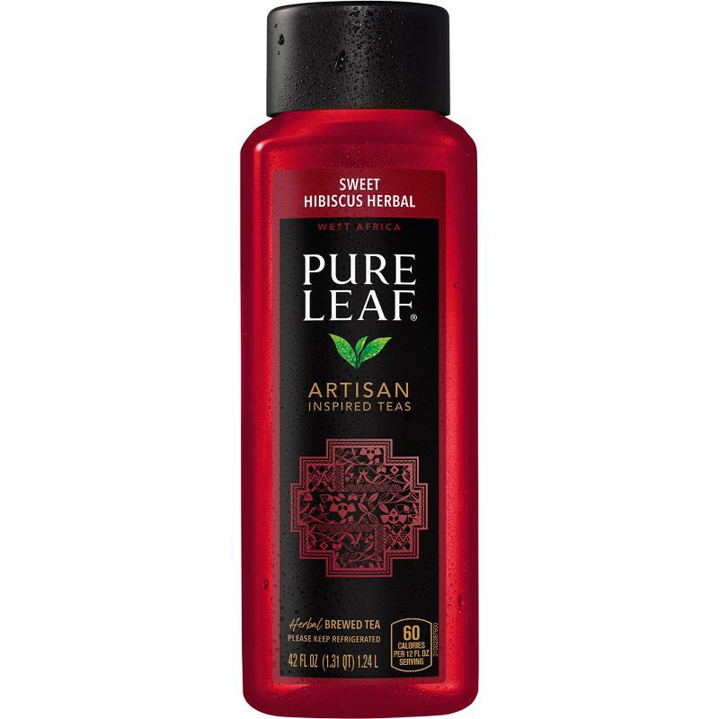 slide 1 of 5, PURE LEAF Artisan Inspired Teas Hibiscus Herbal Iced Tea - 42 fl oz, 42 fl oz