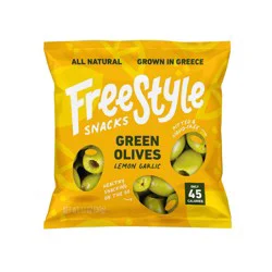 Freestyle Snacks Lemon Garlic Green Olives - 1.1oz
