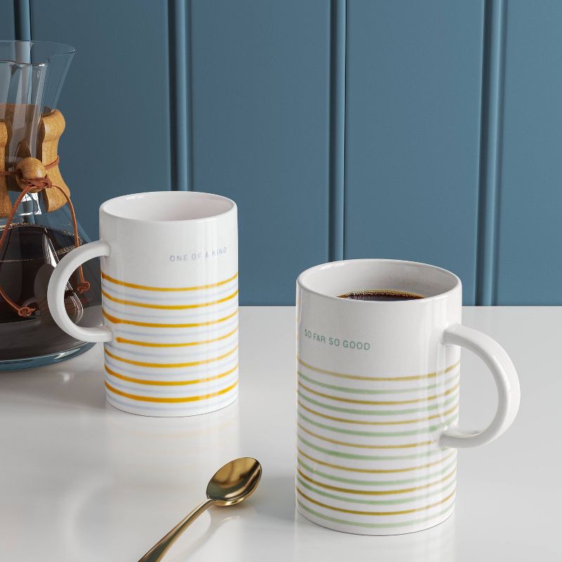 slide 2 of 3, 16oz Stoneware SO FAR SO GOOD Tall Can Mug - Room Essentials™, 16 oz