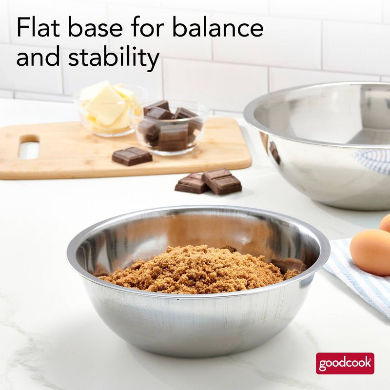 slide 4 of 12, GoodCook 2pc Stainless Steel Mixing Bowl Set, 2 ct