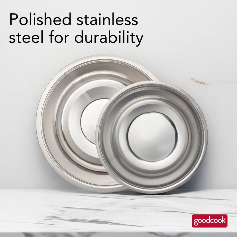 slide 6 of 12, GoodCook 2pc Stainless Steel Mixing Bowl Set, 2 ct