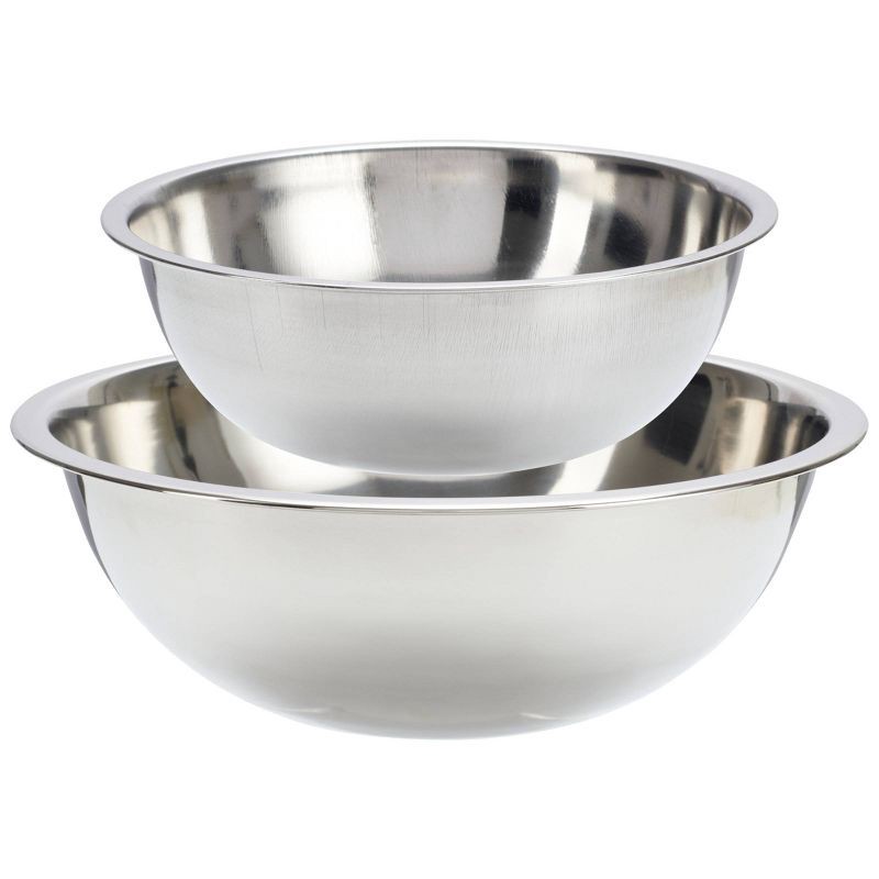 slide 11 of 12, GoodCook 2pc Stainless Steel Mixing Bowl Set, 2 ct