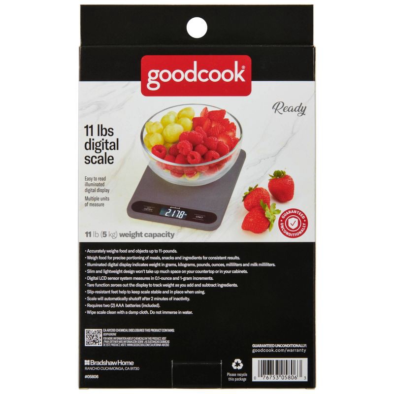 slide 3 of 15, GoodCook Digital Kitchen 11lb Food Scale, 11 lb