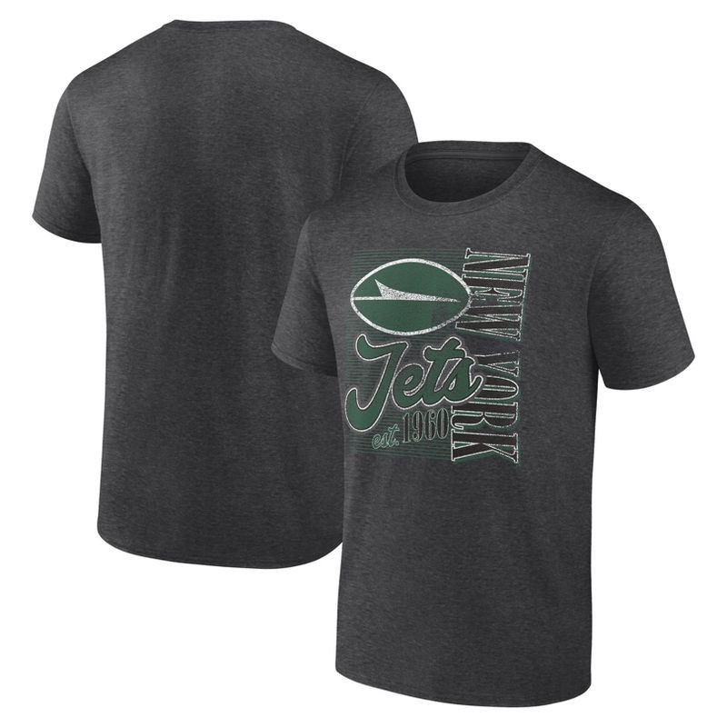 slide 3 of 3, NFL New York Jets Men's Gray Short Sleeve T-Shirt - S, 1 ct