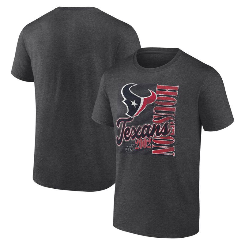 slide 3 of 3, NFL Houston Texans Men's Gray Short Sleeve T-Shirt - M, 1 ct