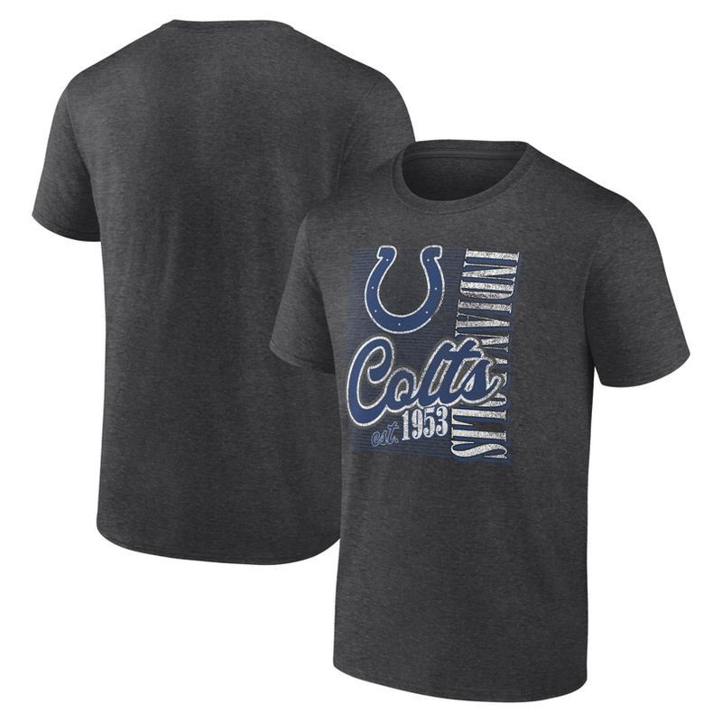 slide 3 of 3, NFL Indianapolis Colts Men's Gray Short Sleeve T-Shirt - M, 1 ct