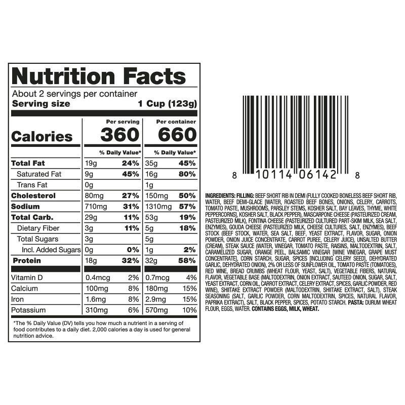 slide 9 of 10, Rana Protein Filled Pasta - Short Rib - 8oz, 8 oz