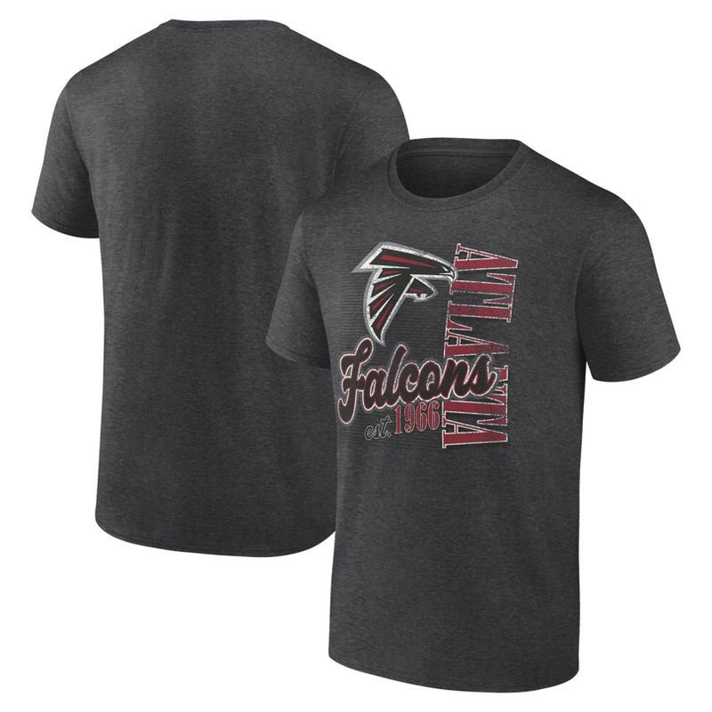 slide 3 of 3, NFL Atlanta Falcons Men's Gray Short Sleeve T-Shirt - L, 1 ct