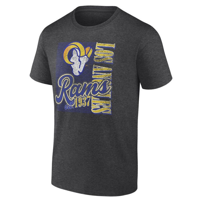 slide 1 of 3, NFL Los Angeles Rams Men's Gray Short Sleeve T-Shirt - L, 1 ct
